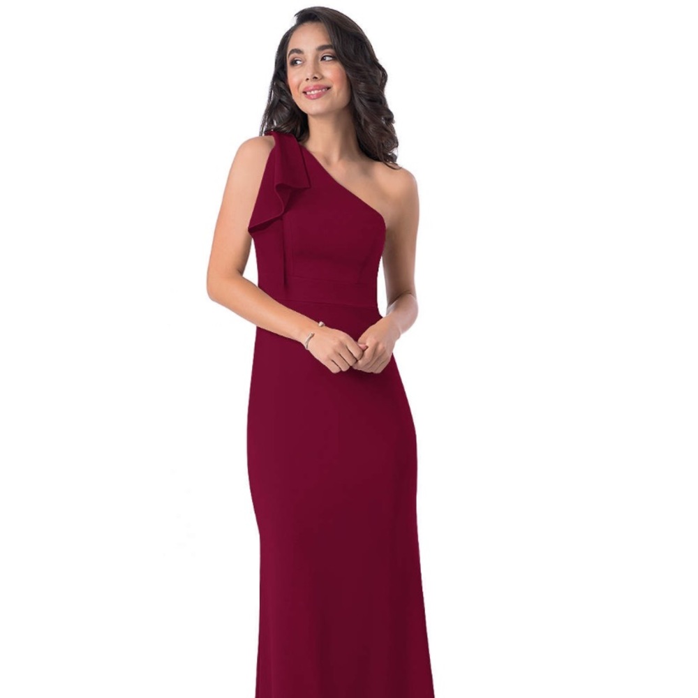 AZAZIE RINNA SIZE 4 BURGUNDY BRIDESMAIDS DRESS